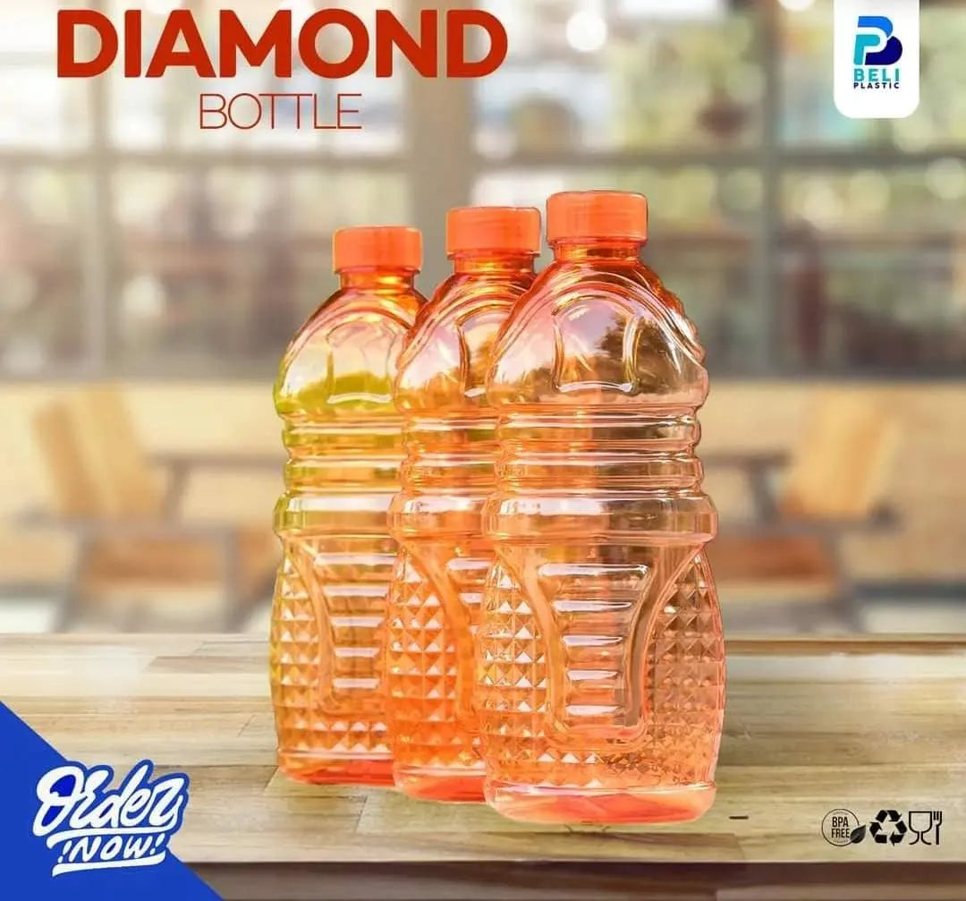 1 Liter Plastic Water Bottle (Pack of 3)