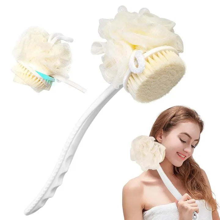 2 in 1 Long Handle Double Sided Bath Brush