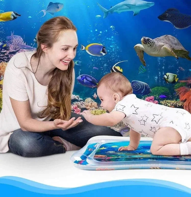 Inflatable Tummy Time Water Mat for Baby Water Play and Splashing fun