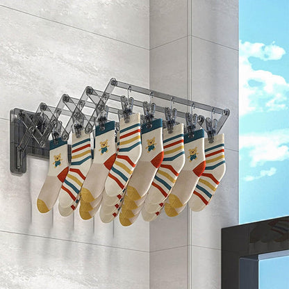 Foldable Clothes Drying Rack with Suction Cup Space Saving Design