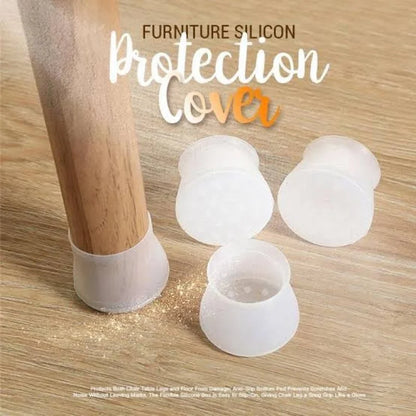 Wooden Silicone Chair Protection Cover (12 Pcs)