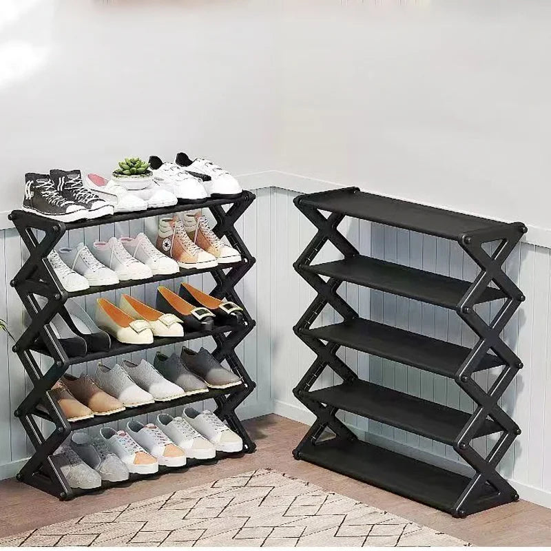 X-Shaped Adjustable Shoe Rack for Home & Offices