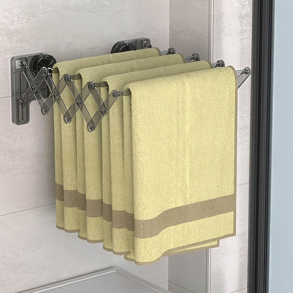 Foldable Clothes Drying Rack with Suction Cup Space Saving Design