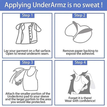 Unisex Underarm Sweat Pads - Pack of 2