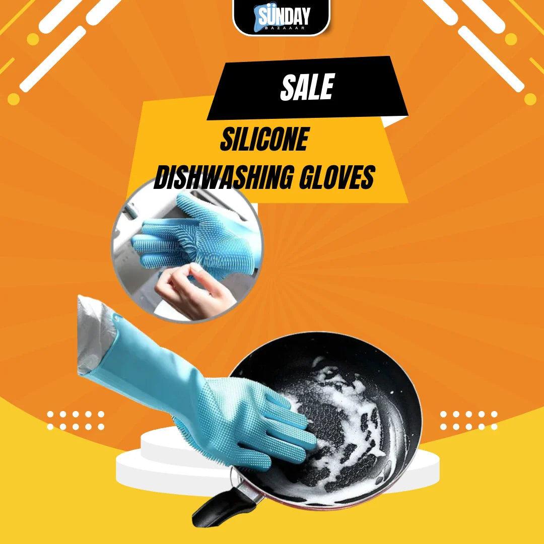 Silicone Dishwashing Gloves (With FREE Hanging Hook)