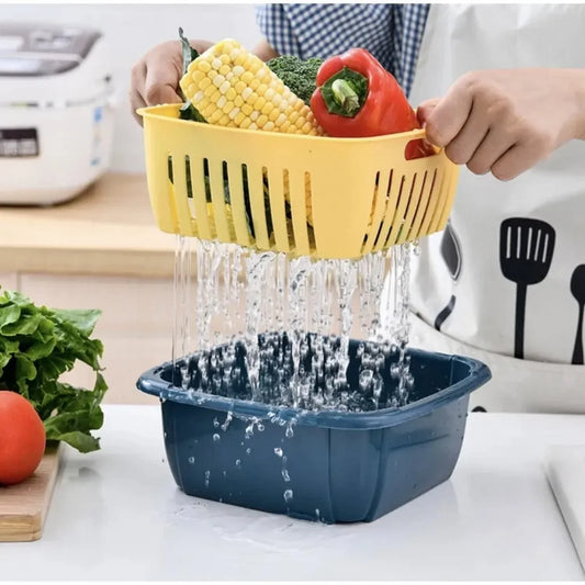 Fresh Strainer Double Drain Basket