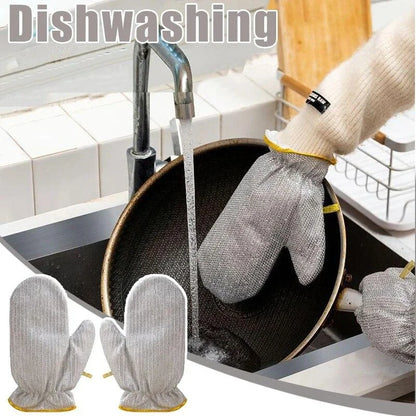 Non Scratch Wire Dishwashing Hand Gloves