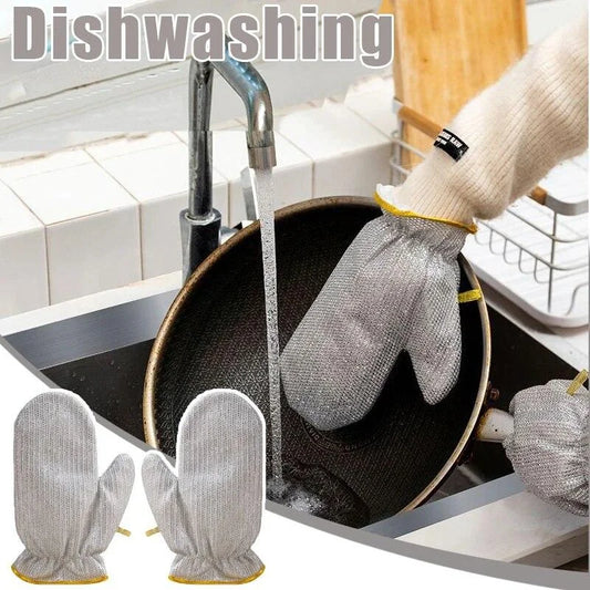 Non Scratch Wire Dishwashing Hand Gloves