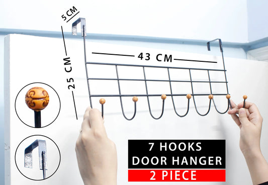 Over the Door Metal Hanger (7 Hooks)