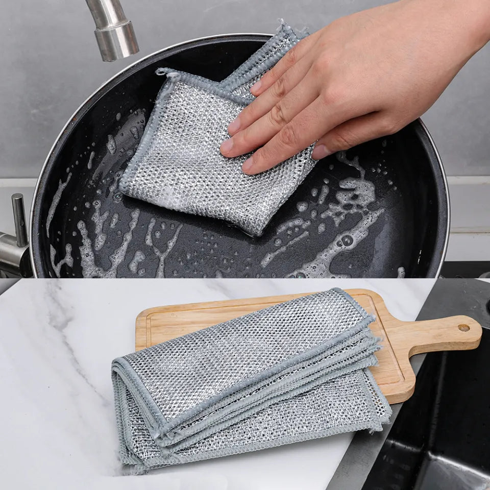 Imported Steel Wire Kitchen Cleaning Cloth (Pack of 10)