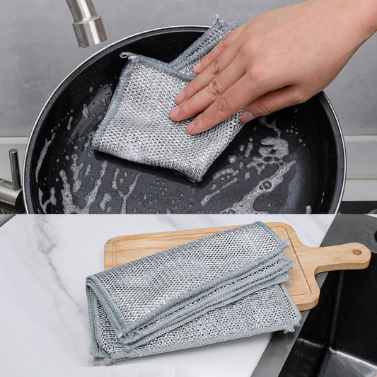Imported Steel Wire Kitchen Cleaning Cloth (Pack of 10)