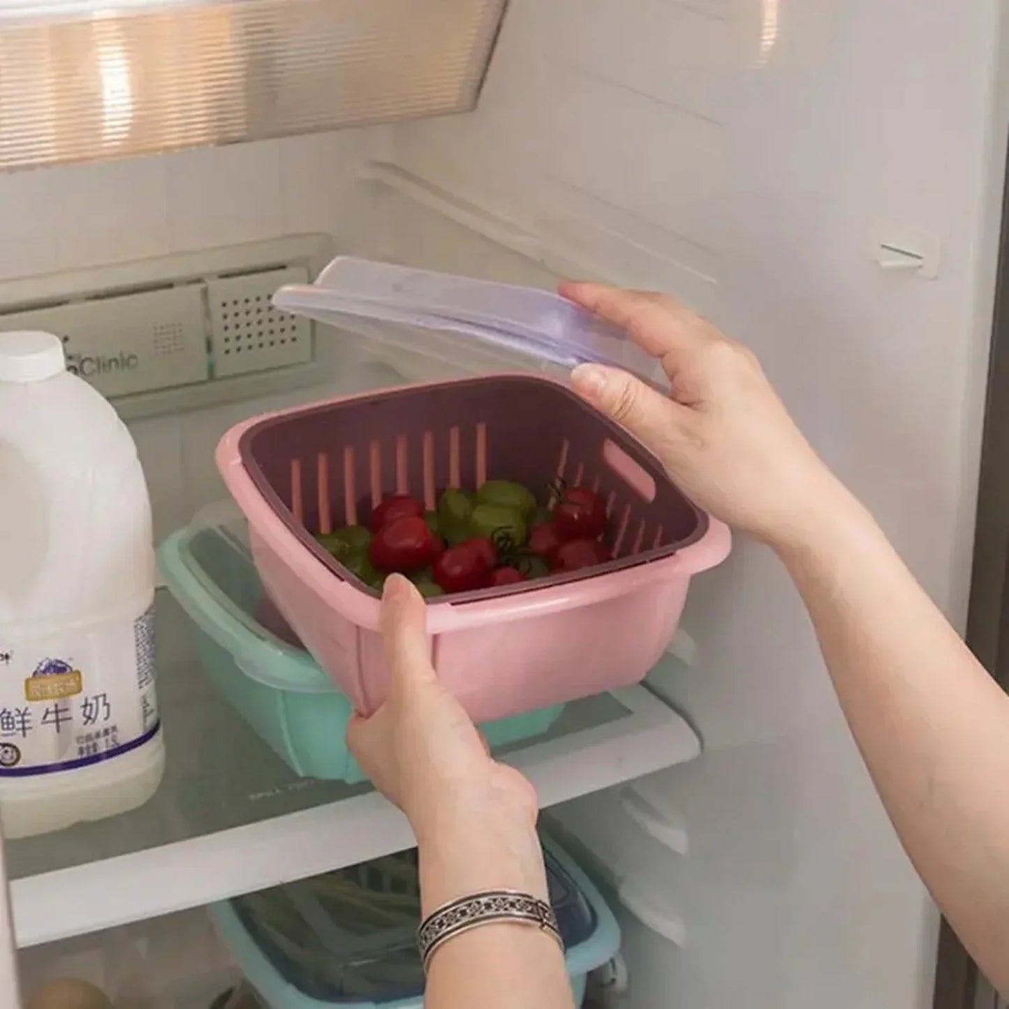 Fresh Strainer Double Drain Basket