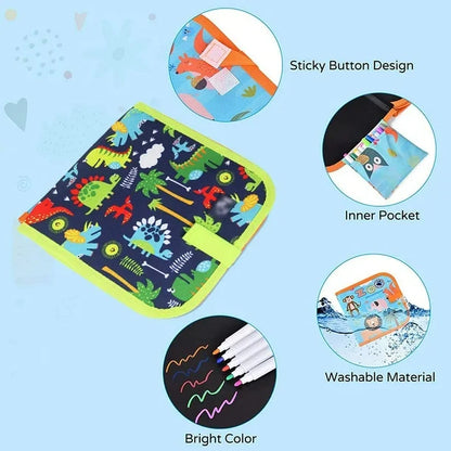 Erasable and Reusable Doodle Magic Book with 3 Markers & 2 Wipes