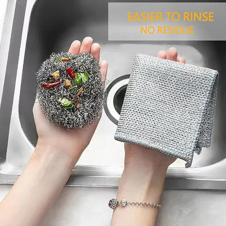 Imported Steel Wire Kitchen Cleaning Cloth (Pack of 10)