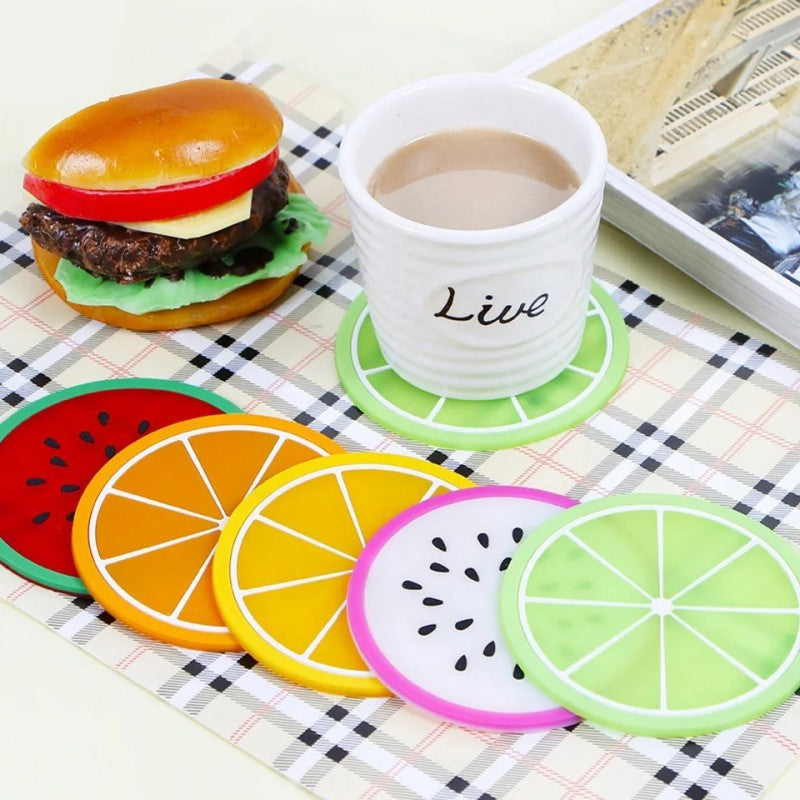 (Pack Of 4) Silicone Non-Slip Fruit Mats