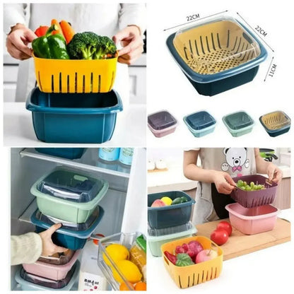 Fresh Strainer Double Drain Basket