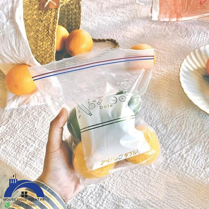 Zip Lock Reusable Food Storage Bags PACK OF 20 (6inches by 5.5inches)