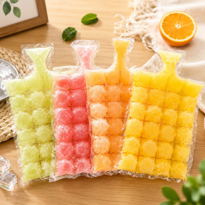 10 Pcs Reusable Juice Ice Cube Bags