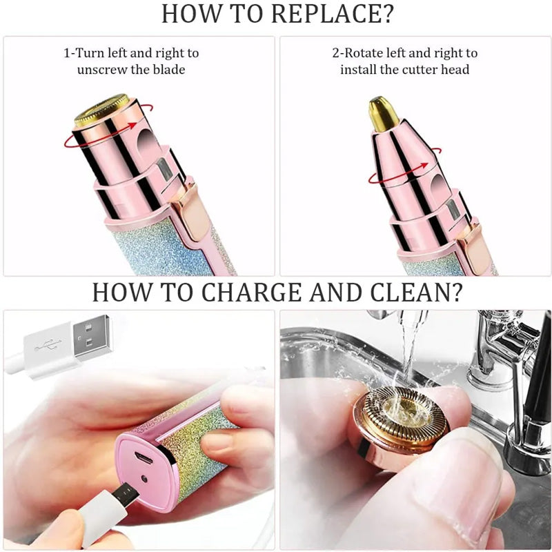2 in 1 Facial Hair Remover