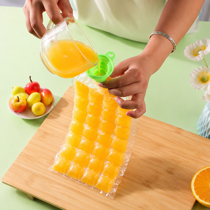 10 Pcs Reusable Juice Ice Cube Bags