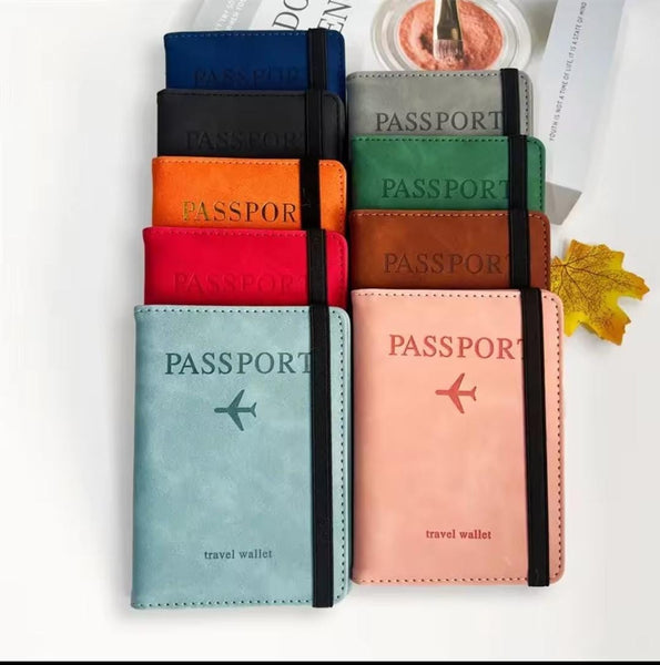 Vintage PU Leather Passport Holder and Travel Wallet