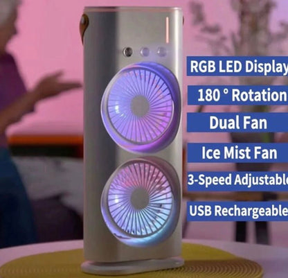 Rotating Spray Fan with Lightening Effects
