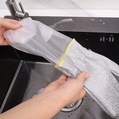 Non Scratch Wire Dishwashing Hand Gloves