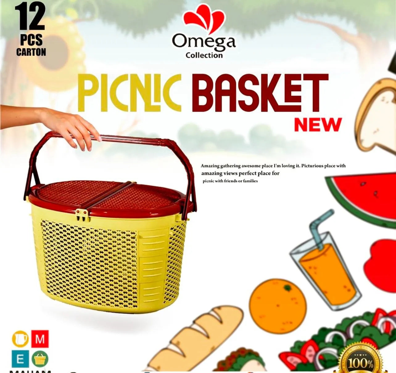 New Premium Quality Picnic Basket