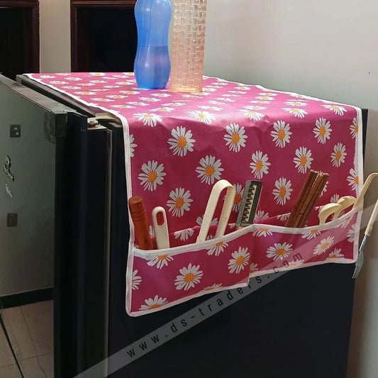 Fridge Cover with Pockets Organizer