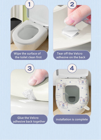 Washable & Comfortable Toilet Seat Cover (Pack of 2)