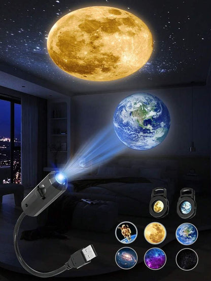 Cosmic Mini Star Projector – 6 Lenses Night Lamp