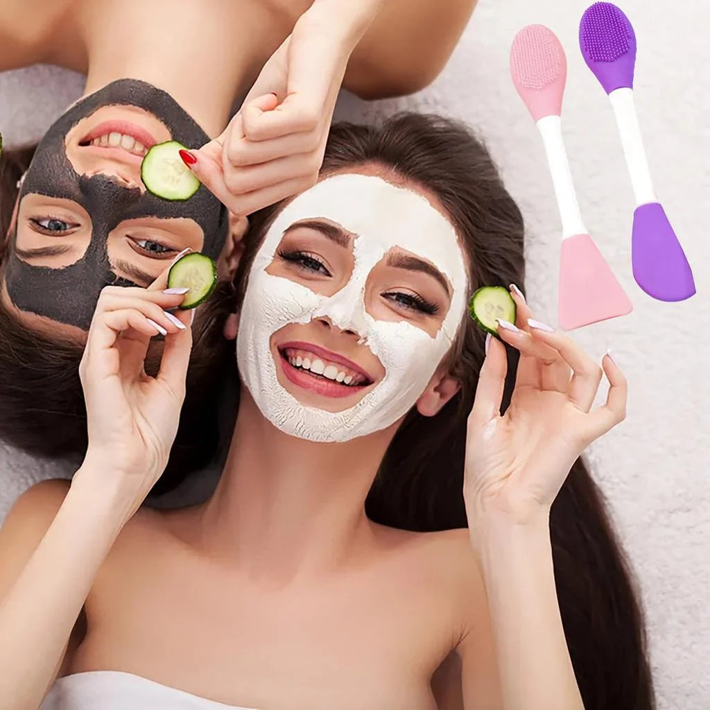 Double Ended Silicone Face Mask Brush