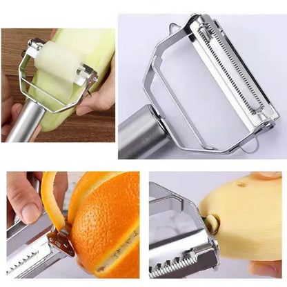 Stainless Steel Vegetable Peeler With Double Planning Grater
