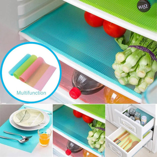 Waterproof Anti Bacterial Fridge Mats (4Pcs)