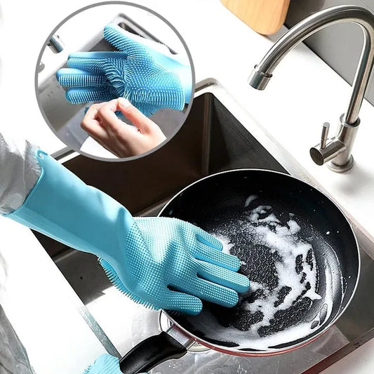 Multi-functional Silicone Dishwashing Gloves (With FREE Hanging Hook)