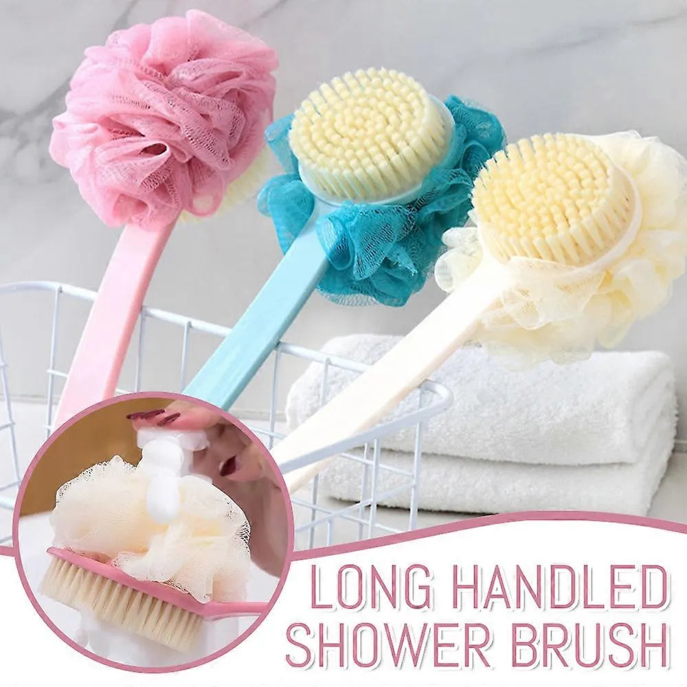 2 in 1 Long Handle Double Sided Bath Brush