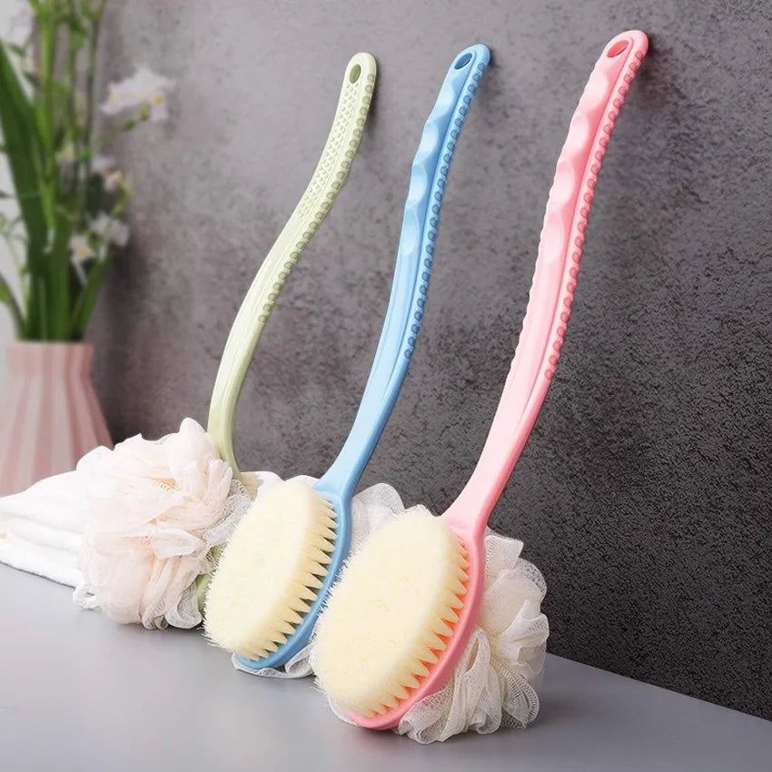 2 in 1 Long Handle Double Sided Bath Brush