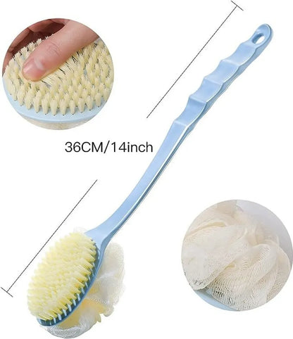 2 in 1 Long Handle Double Sided Bath Brush