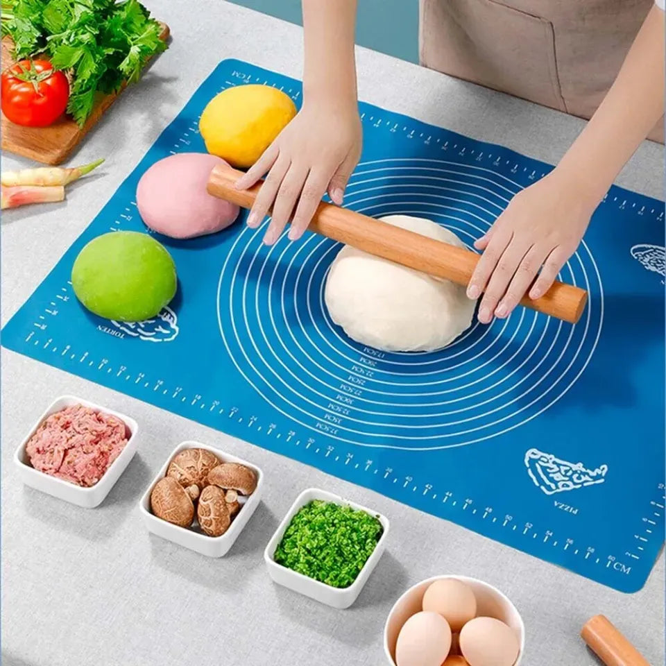 Silicone Thickened Dough Rolling Mat For Kitchen (Roti Mat)