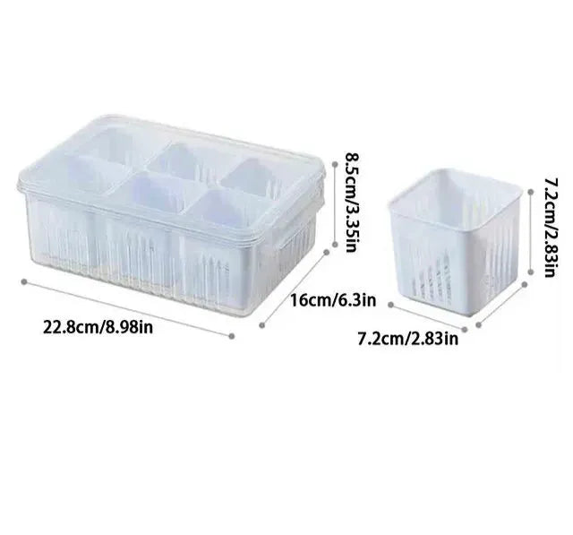 6 Grids Masala Storage Box