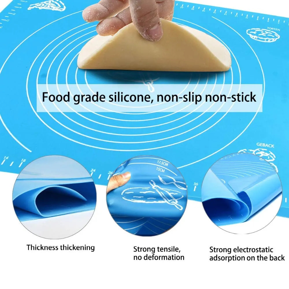 Silicone Thickened Dough Rolling Mat For Kitchen (Roti Mat)