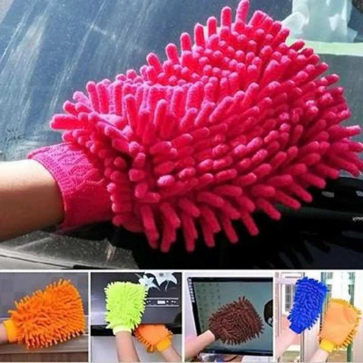 Microfiber Washing Gloves for Car & Household Use
