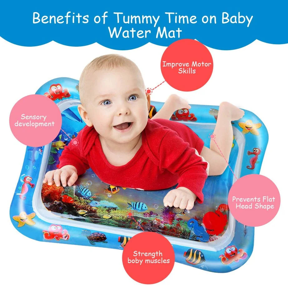 Inflatable Tummy Time Water Mat for Baby Water Play and Splashing fun