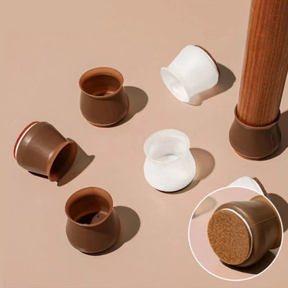 Wooden Silicone Chair Protection Cover (12 Pcs)
